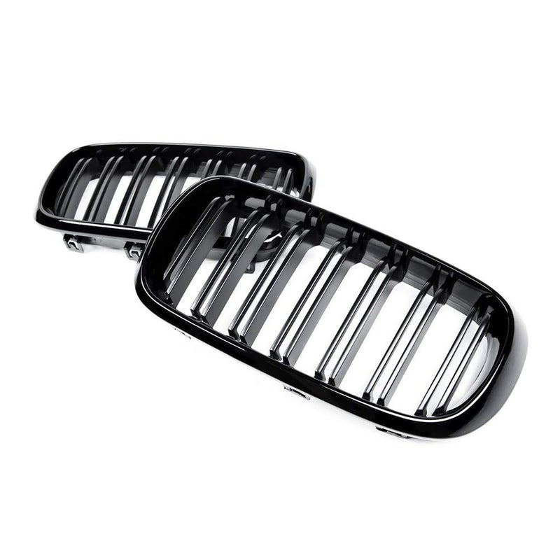 SNA شبكة SNA F15 لسيارات BMW X5 F15 X6 F16 X5M X6M 2014-2019 (شبكة كيدني سوداء لامعة من ABS، شفرات مزدوجة، مجموعة من قطعتين) - Image 4